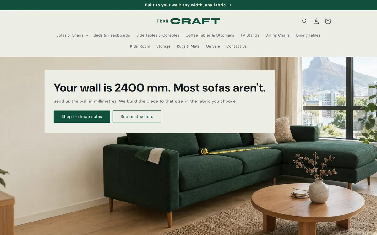 From Craft homepage
